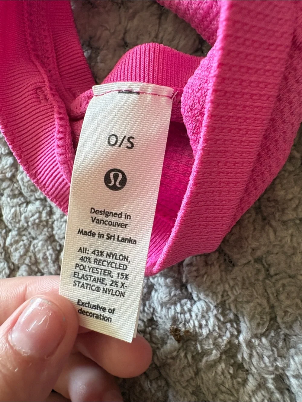 lululemon athletica Hot Pink Stretch Performance Headband